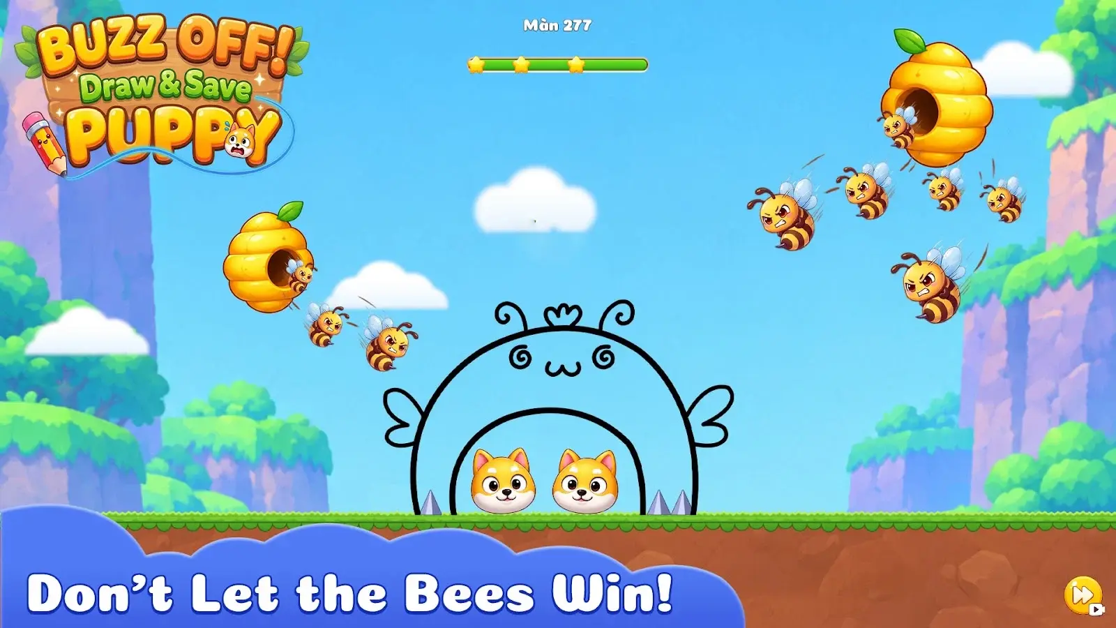 Captura de pantalla 1 de Buzz Off! Draw & Save Puppy